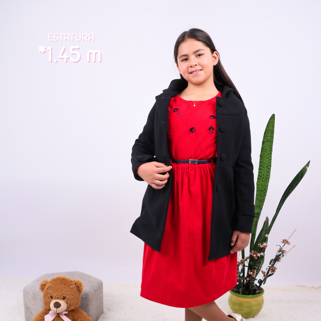 VESTIDO FLORES MANGA LARGA CASUAL NIÑA