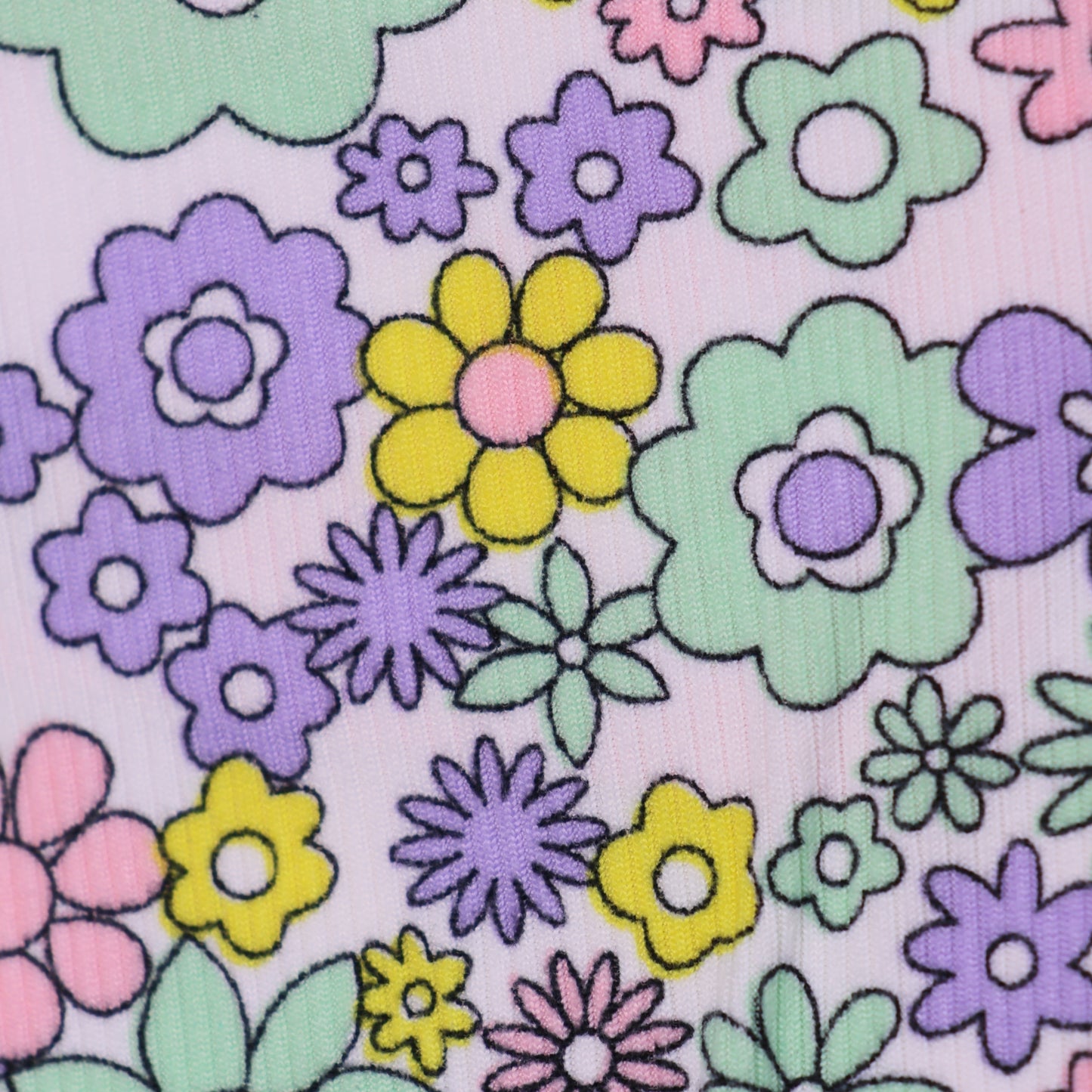 VESTIDO SPORT FLORES RIB NIÑA