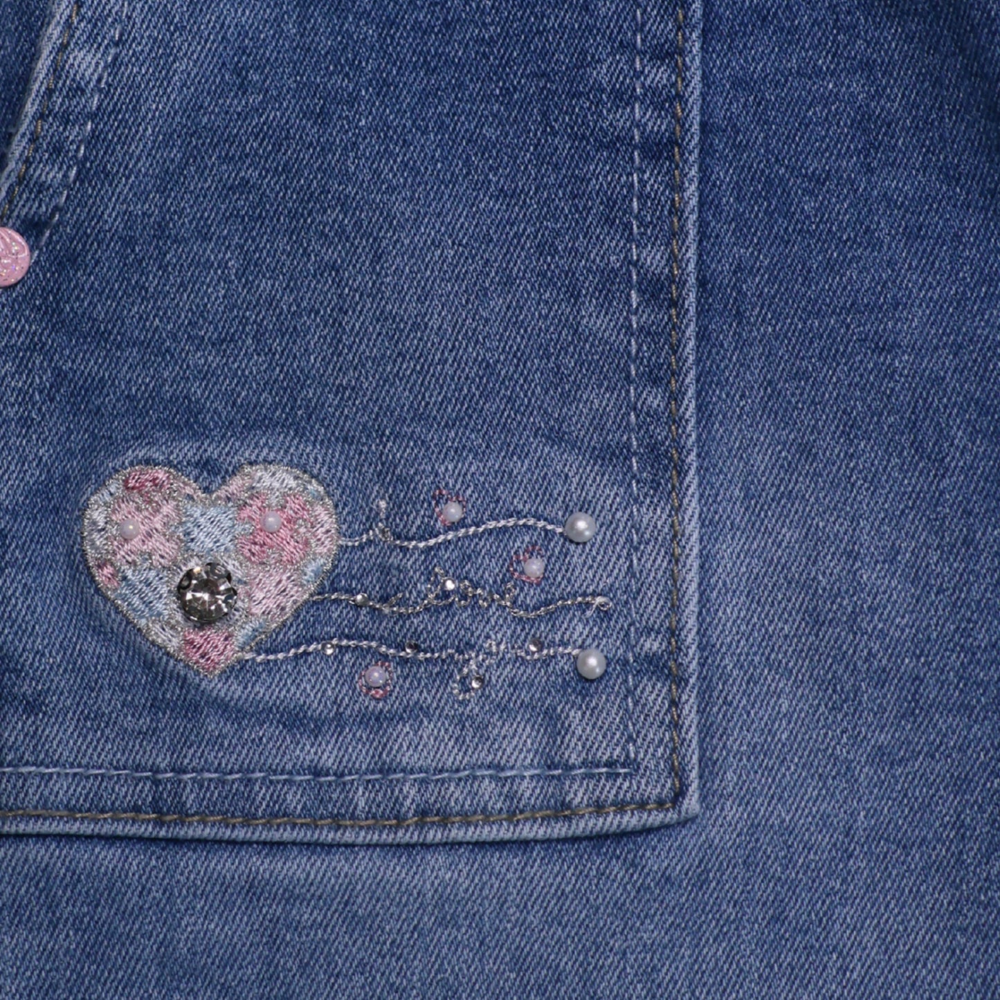 PANTALON CORAZON PALAZO JEANS NIÑA