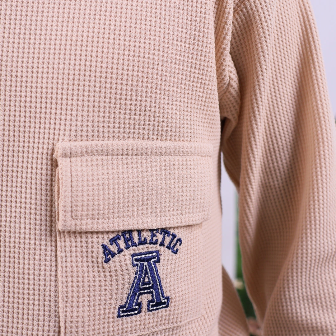 POLO MANGA LARGA BEIGE