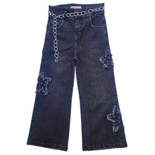 PANTALON ESTRELLAS PALAZO JEANS NIÑA