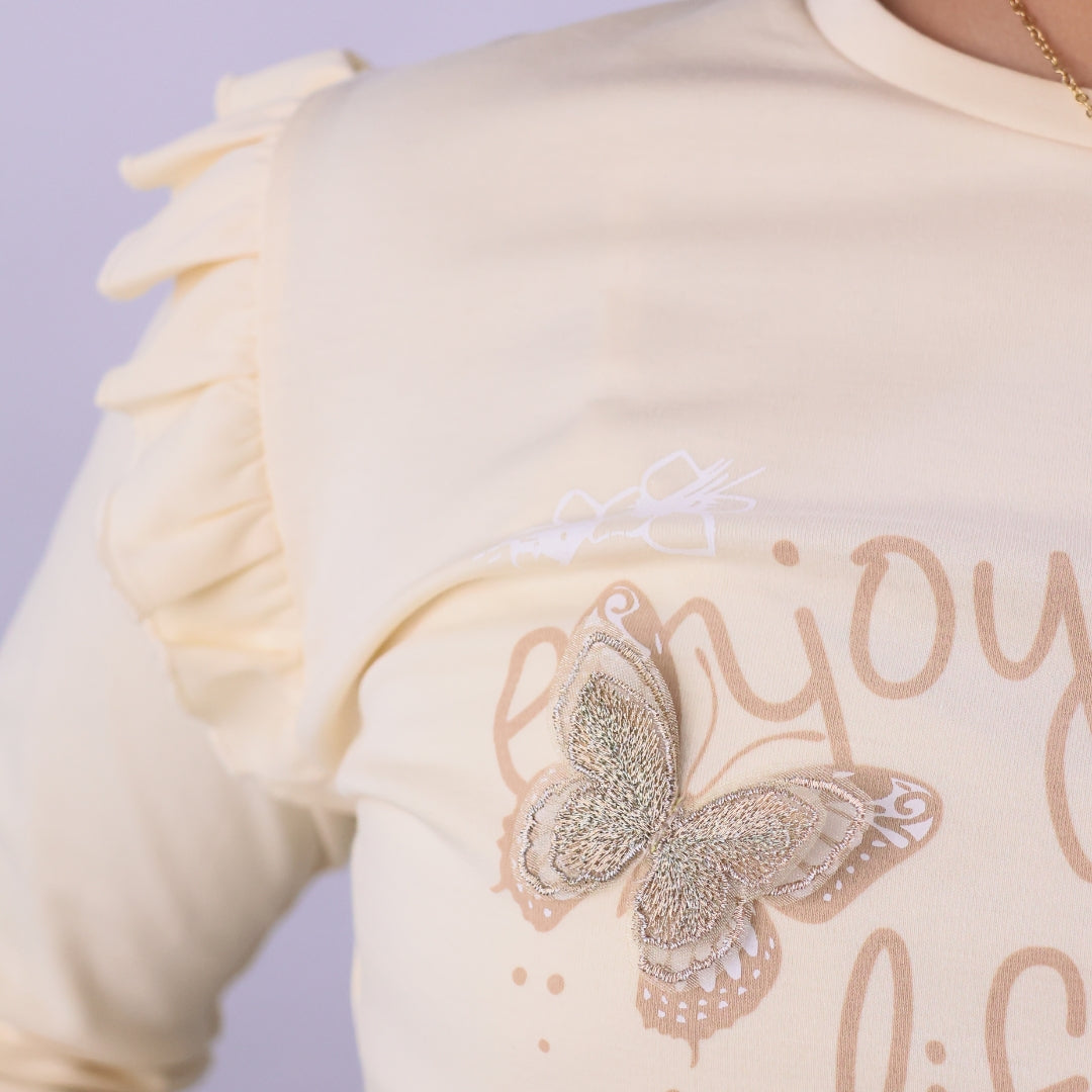 POLO MANGA LARGA MARIPOSA