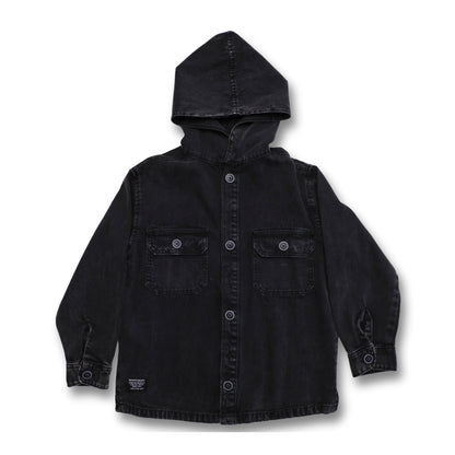 CAMISACO BOLSILLOS C/CAP JEANS NIÑO