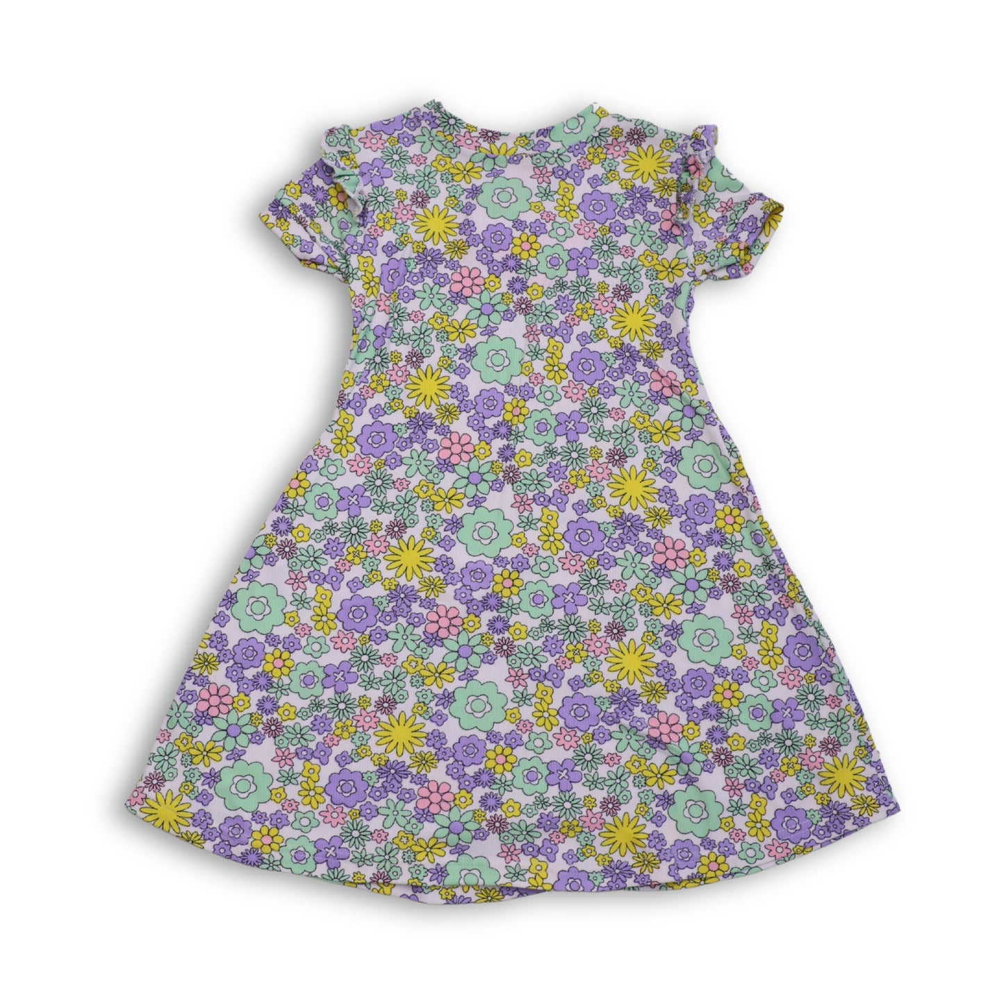 VESTIDO SPORT FLORES RIB NIÑA