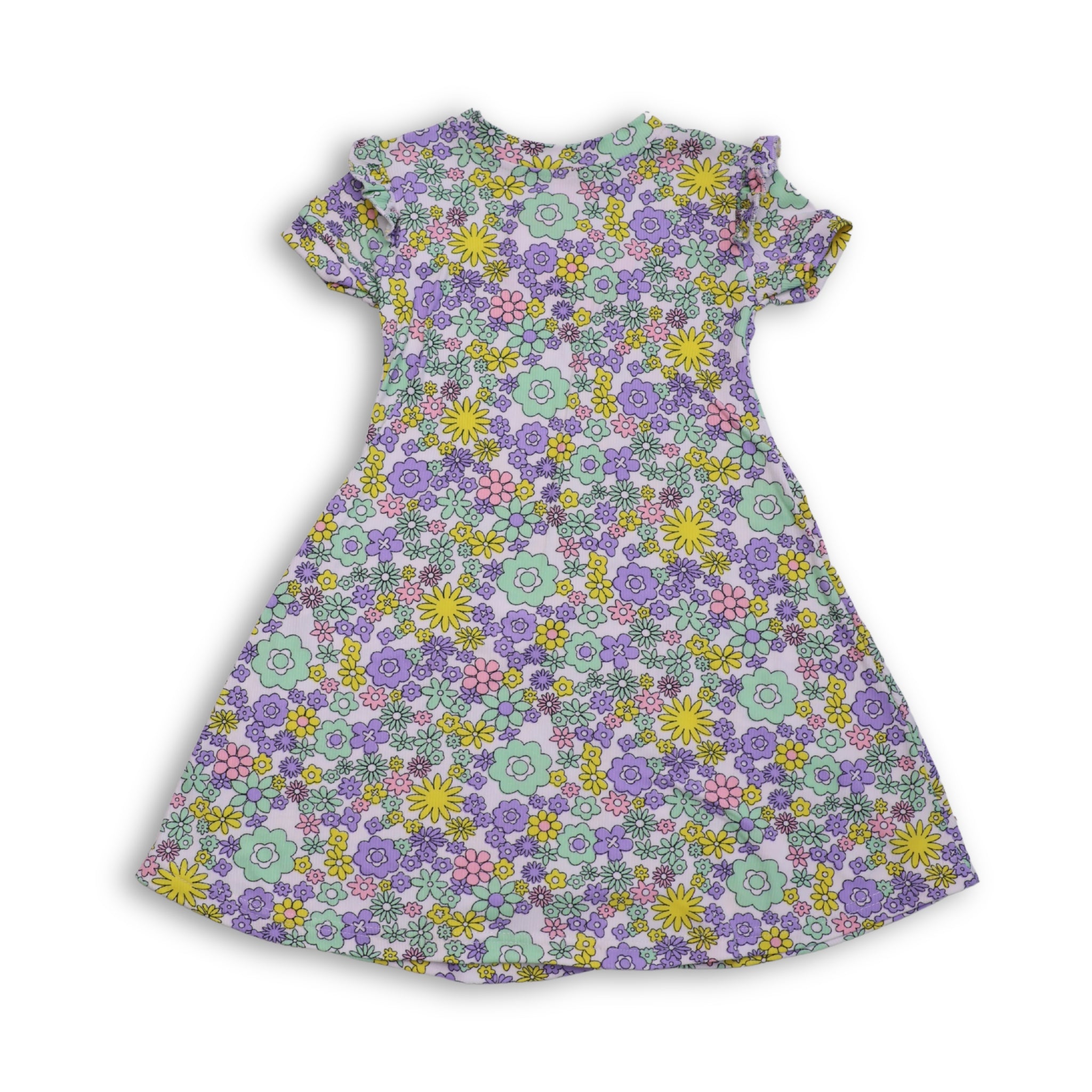 VESTIDO SPORT FLORES RIB NIÑA