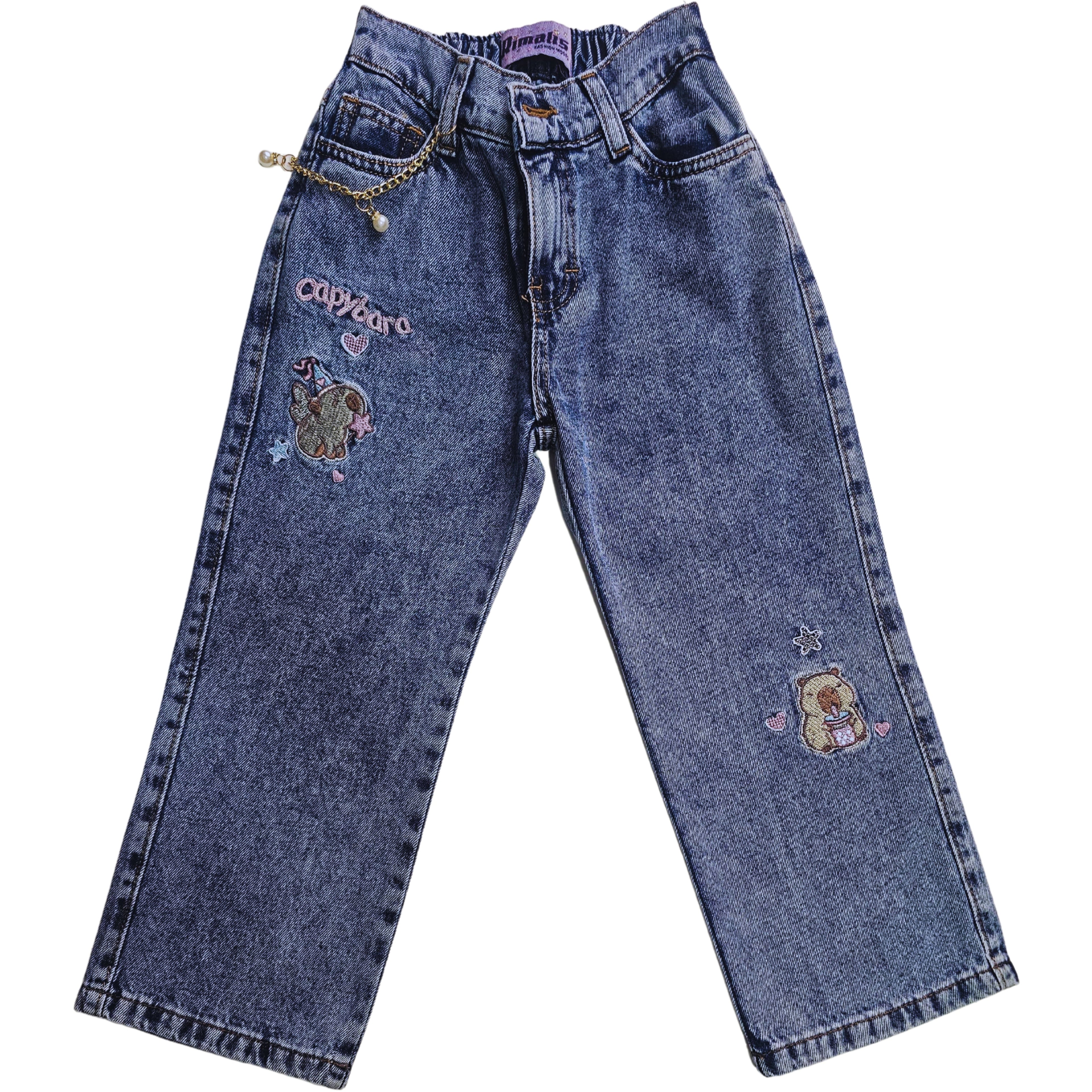 PANTALON CAPIBARA PALAZO JEANS NIÑA