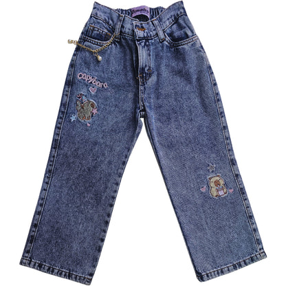 PANTALON CAPIBARA PALAZO JEANS NIÑA