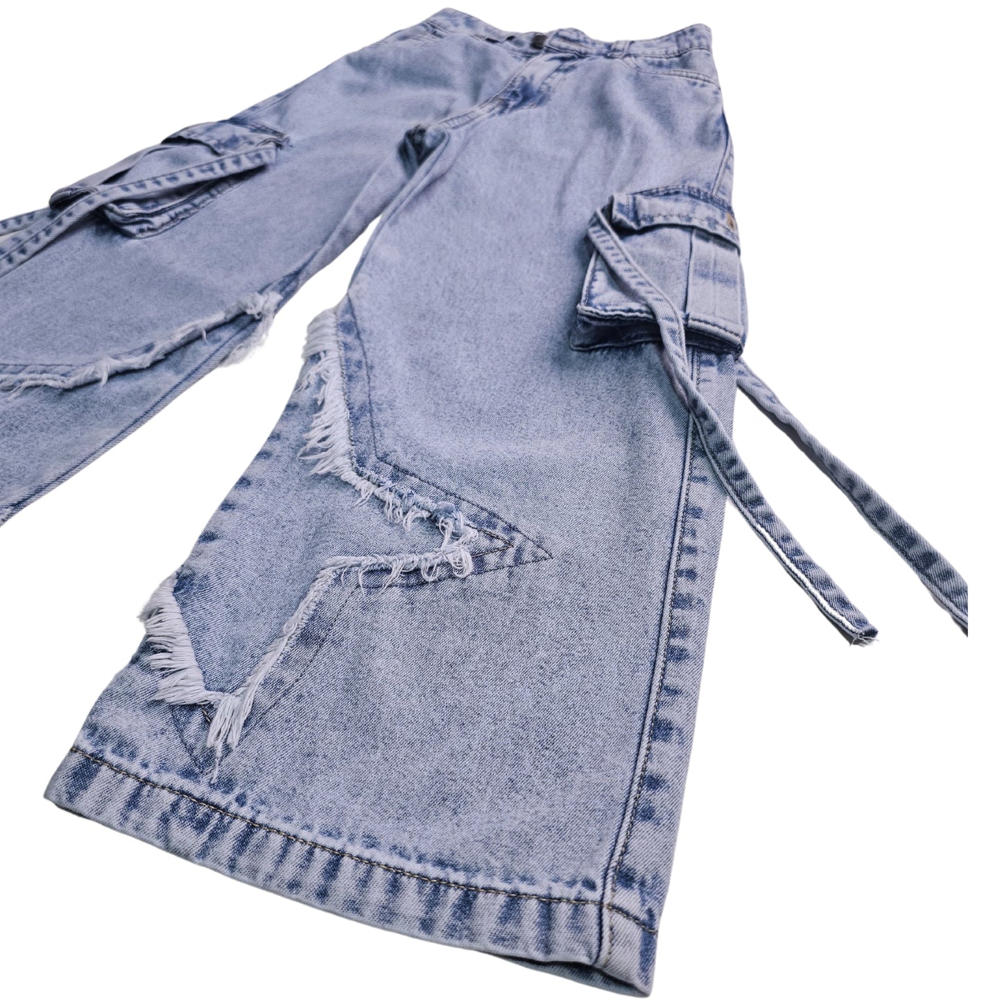 PANTALON ESTRELLA PALAZO JEANS NIÑA