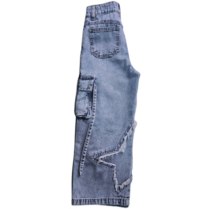PANTALON ESTRELLA PALAZO JEANS NIÑA