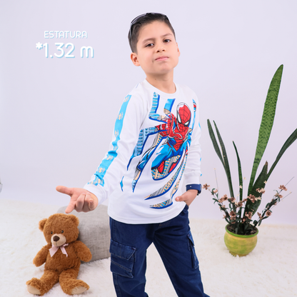 POLO M/L SPIDERMAN CHUP