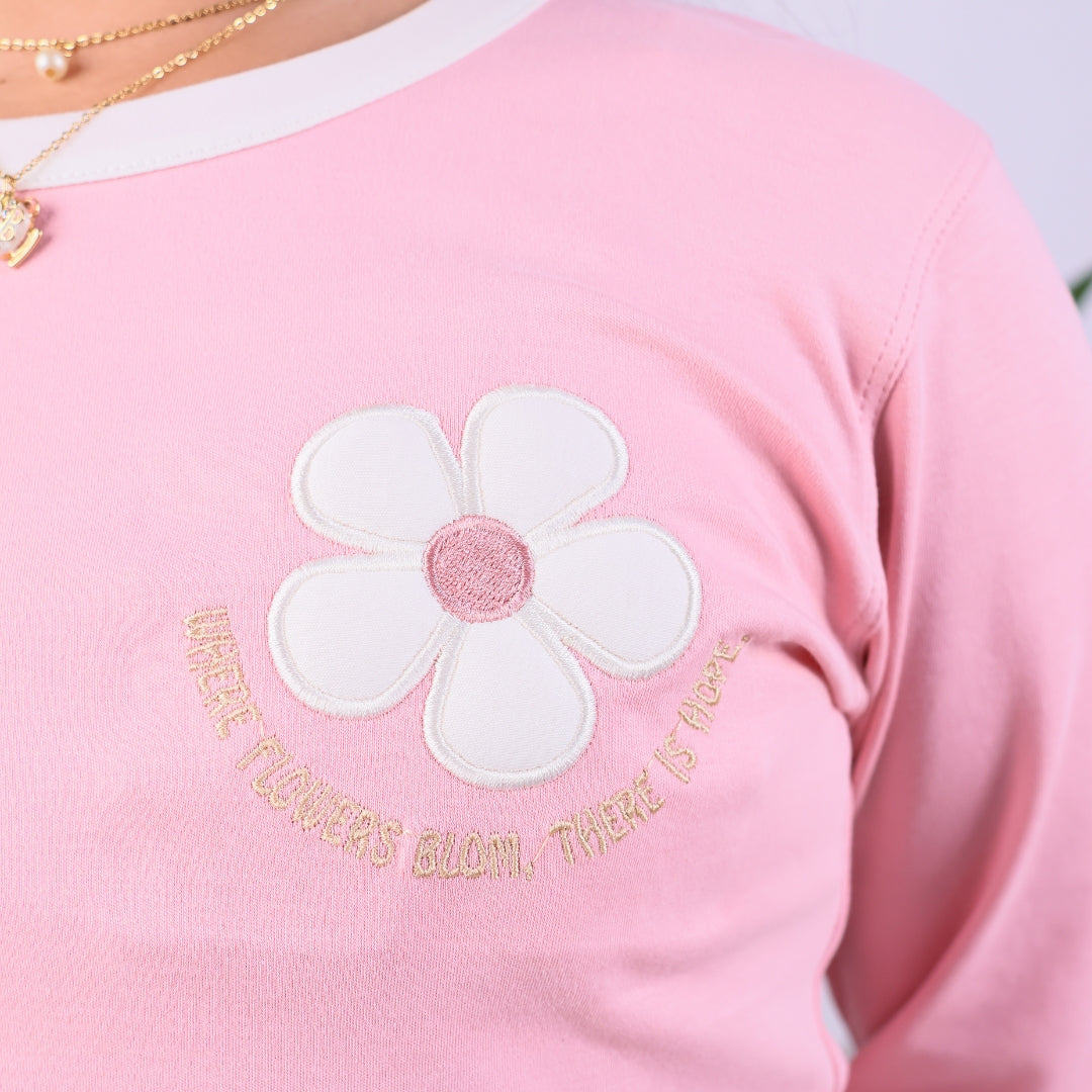 POLO MANGA LARGA FLOR