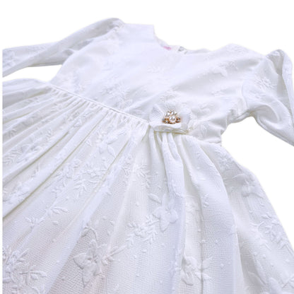 VESTIDO FLOR PERLA CASUAL TELA NIÑA