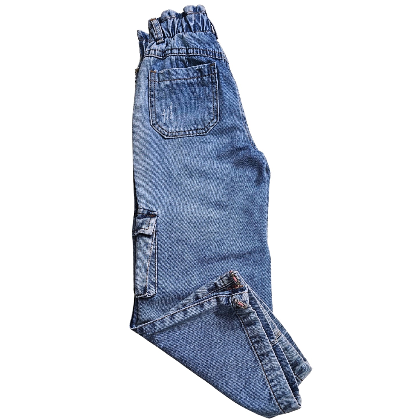 PANTALON CARGO PALAZZO JEAN NIÑA