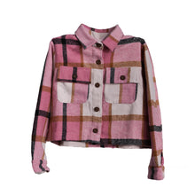 CHAQUETA CUADROS S/CAP NIÑA PAÑO