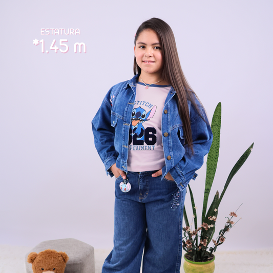 CASACA SIN CAPUCHA STITCH POP OUT