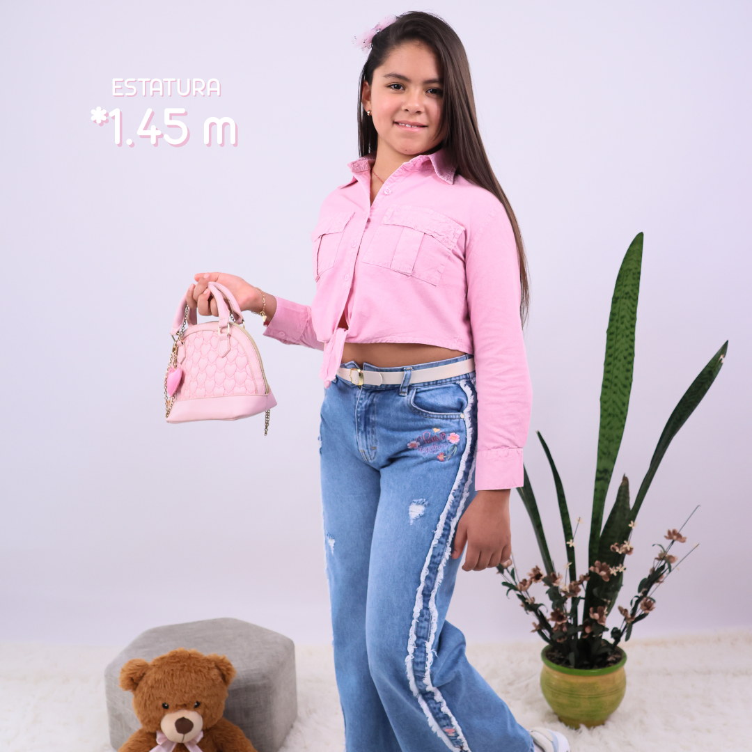 PANTALON PALAZZO FLORES BORDADAS