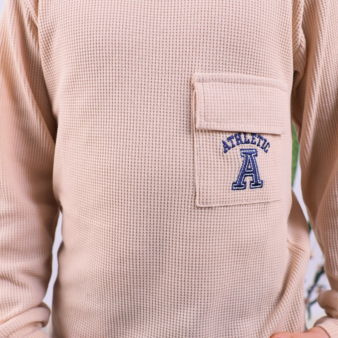 POLO MANGA LARGA BEIGE
