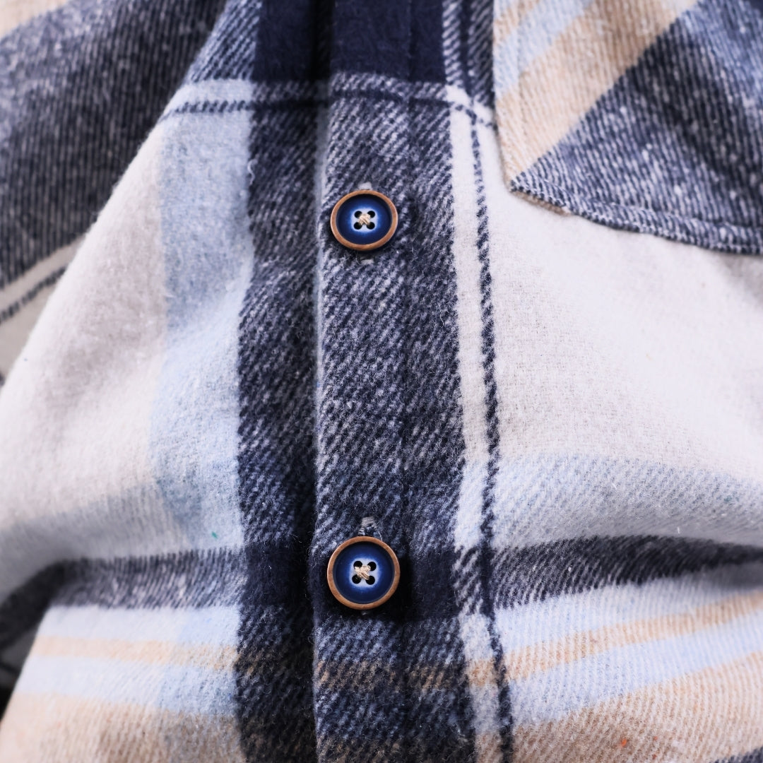 CAMISA CON CAPUCHA CUADROS
