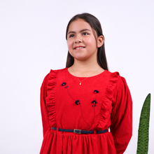 VESTIDO FLORES MANGA LARGA CASUAL NIÑA