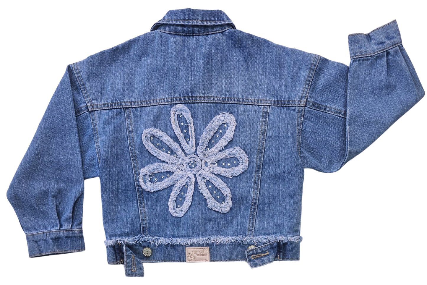 CASACA FLORES S/CAP JEANS NIÑA
