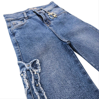 PANTALON LAZO PALAZO JEANS NIÑA