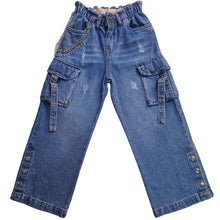 PANTALON CARGO PALAZO JEANS NIÑA