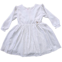 VESTIDO FLOR PERLA CASUAL TELA NIÑA