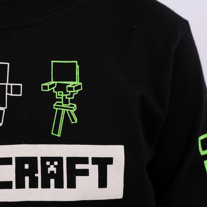 POLO MINECRAFT MANGA LARGA ALGODON NIÑO