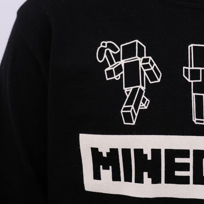 POLO MINECRAFT MANGA LARGA ALGODON NIÑO